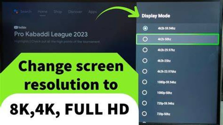 How do I change the resolution on my mi TV?