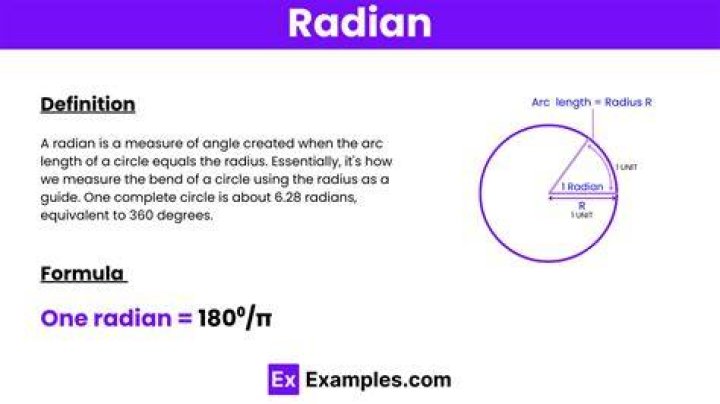How do you define 1 radian?