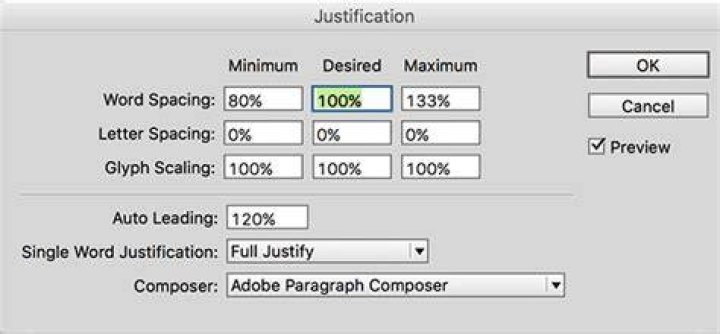 How do you fix justified spacing in InDesign?