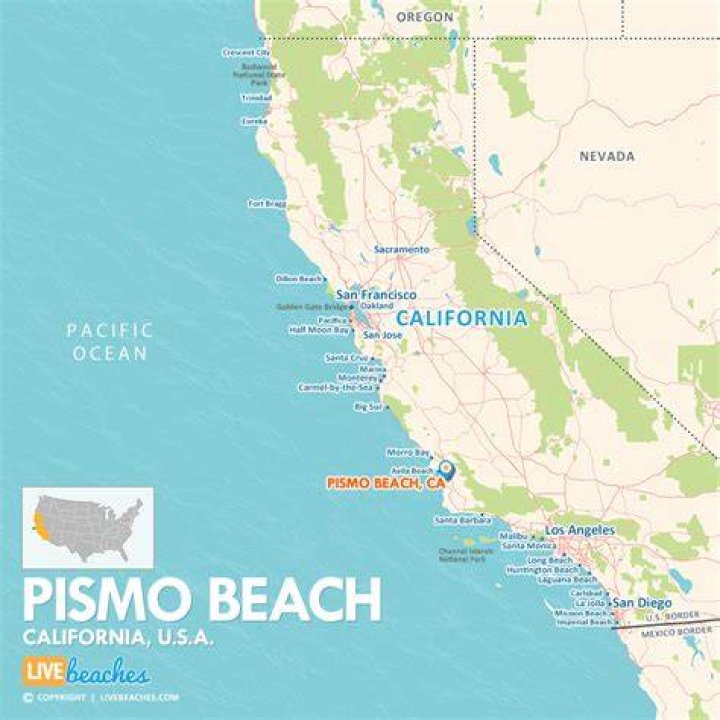 How far is Pismo Beach from Monterey?