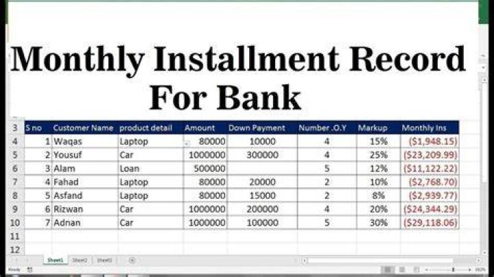 How is monthly installment calculated?